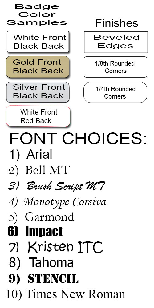 Circle K Name Badges / Name Tags